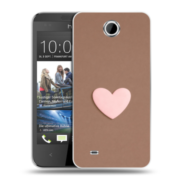 Силиконовый чехол на HTC Desire 300 с принтом женский