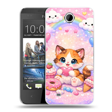 Силиконовый чехол на HTC Desire 300 с принтом для девочек Силиконовый чехол на HTC Desire 300 с принтом для девочек