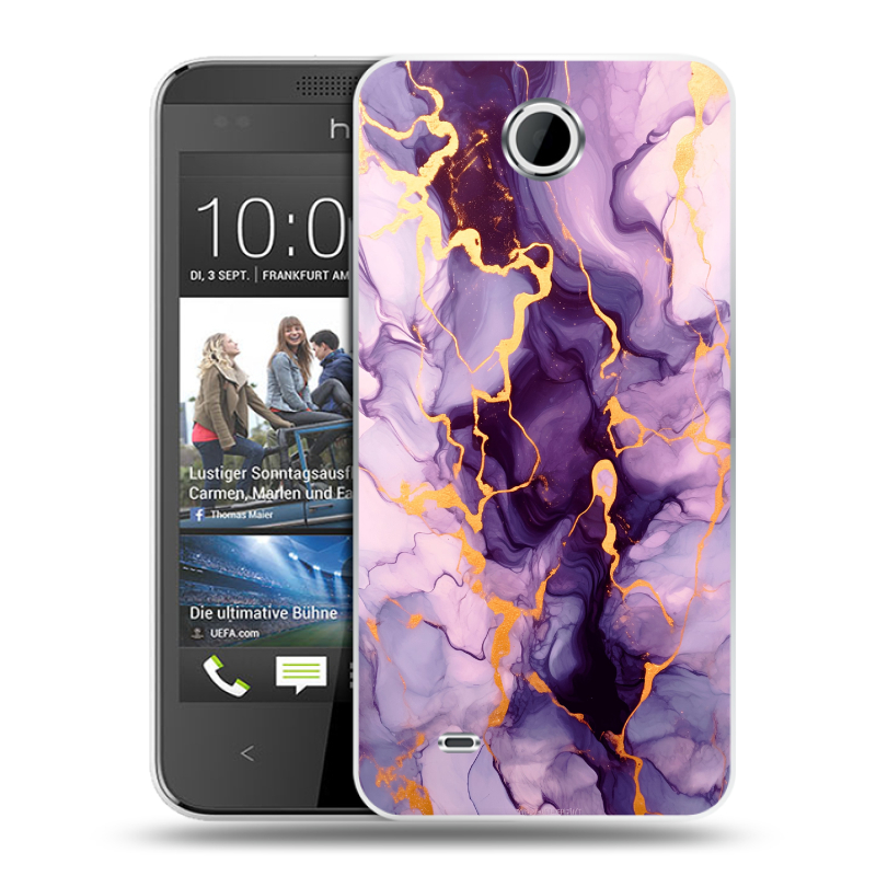 Силиконовый чехол на HTC Desire 300 с принтом Мрамор Силиконовый чехол на HTC Desire 300 с принтом Мрамор