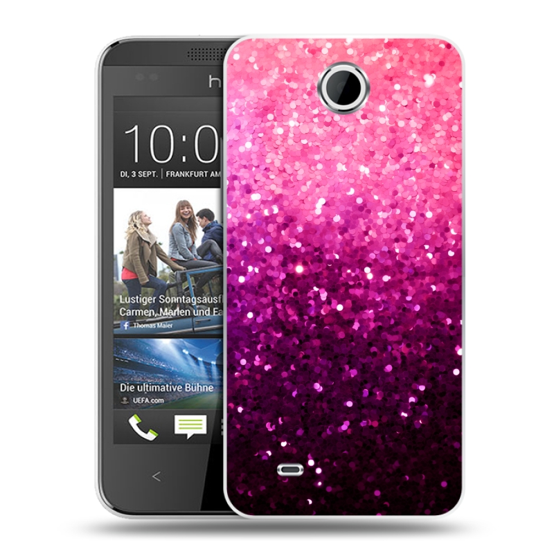 Силиконовый чехол на HTC Desire 300 с принтом Блестки Силиконовый чехол на HTC Desire 300 с принтом Блестки