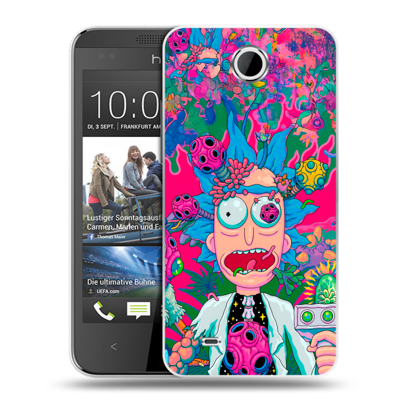 Силиконовый чехол на HTC Desire 300 с принтом Рик и Морти Rick Morty Силиконовый чехол на HTC Desire 300 с принтом Рик и Морти Rick Morty