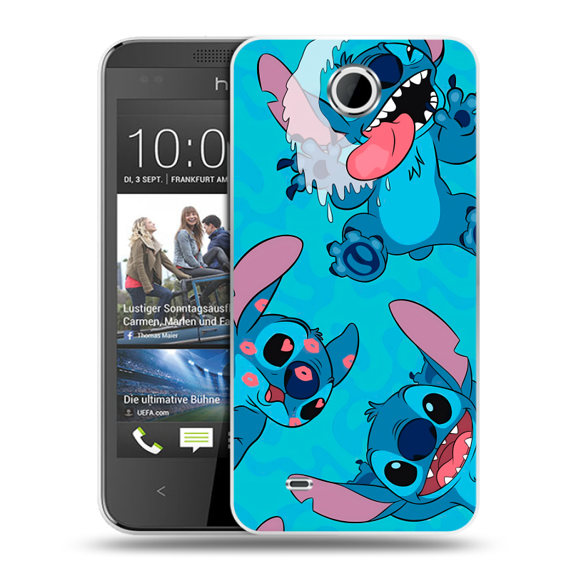 Силиконовый чехол на HTC Desire 300 с принтом Лило и Стич Силиконовый чехол на HTC Desire 300 с принтом Лило и Стич