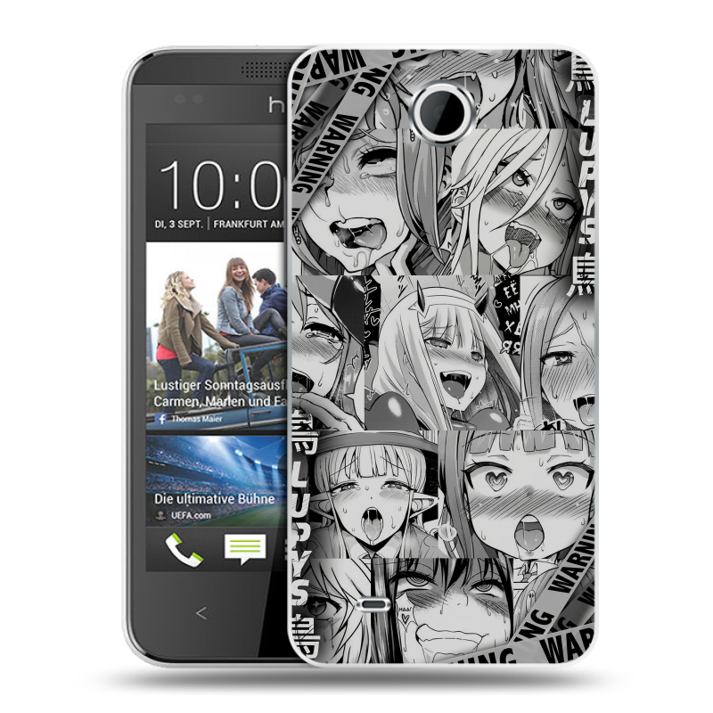 Силиконовый чехол на HTC Desire 300 с принтом Ahegao Ахегао Аниме Силиконовый чехол на HTC Desire 300 с принтом Ahegao Ахегао Аниме