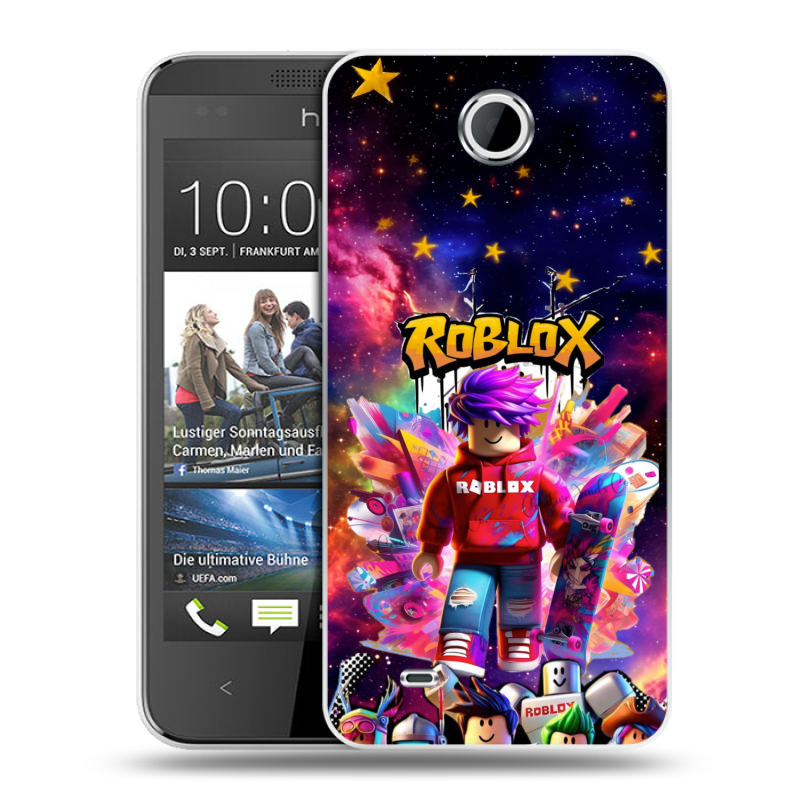 Силиконовый чехол на HTC Desire 300 с принтом Roblox Роблокс Силиконовый чехол на HTC Desire 300 с принтом Roblox Роблокс
