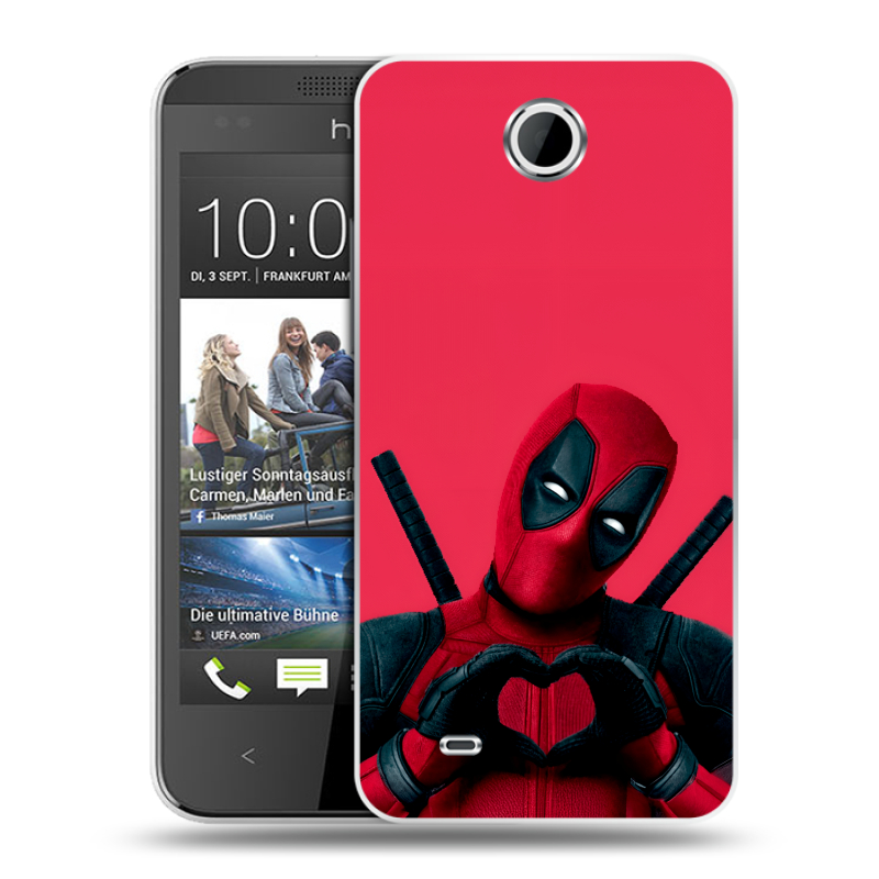 Силиконовый чехол на HTC Desire 300 с принтом Дедпул Deadpool Силиконовый чехол на HTC Desire 300 с принтом Дедпул Deadpool