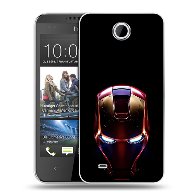 Силиконовый чехол на HTC Desire 300 с принтом IronMan Железный человек Силиконовый чехол на HTC Desire 300 с принтом IronMan Железный человек