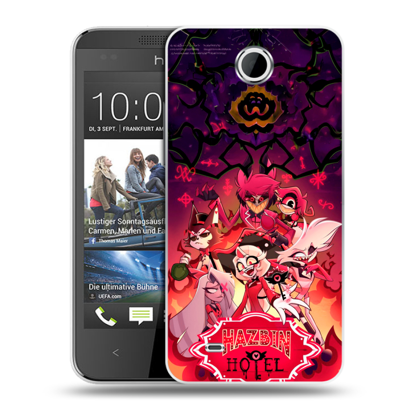 Силиконовый чехол на HTC Desire 300 с принтом Hazbin Hotel Отель Хазбин Силиконовый чехол на HTC Desire 300 с принтом Hazbin Hotel Отель Хазбин