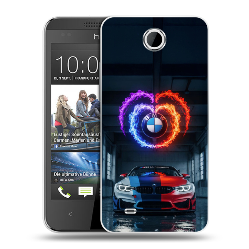 Силиконовый чехол на HTC Desire 300 с принтом BMW БМВ Силиконовый чехол на HTC Desire 300 с принтом BMW БМВ
