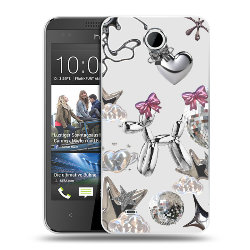 Силиконовый чехол на HTC Desire 300 с принтом Y2K Силиконовый чехол на HTC Desire 300 с принтом Y2K