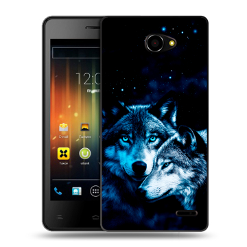 Пластиковый чехол на Fly Iq4403 Energie 3 с принтом Волки