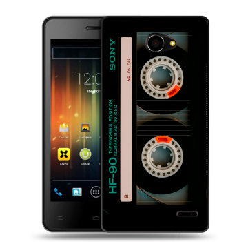 Пластиковый чехол на Fly Iq4403 Energie 3 с принтом Кассета Пластиковый чехол на Fly Iq4403 Energie 3 с принтом Кассета
