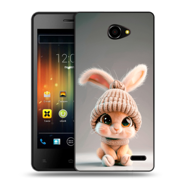 Пластиковый чехол на Fly Iq4403 Energie 3 с принтом Кролик