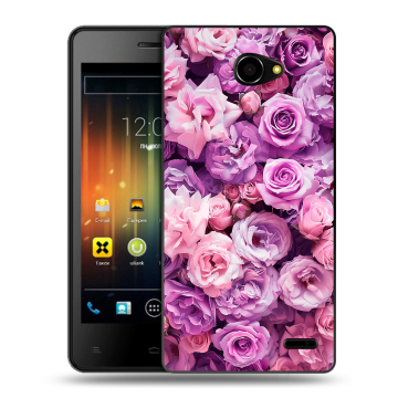 Пластиковый чехол на Fly Iq4403 Energie 3 с принтом лавандовые розы