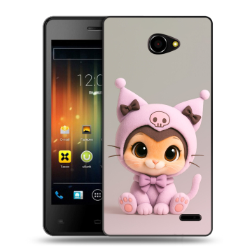 Пластиковый чехол на Fly Iq4403 Energie 3 с принтом Куроми Kuromi Пластиковый чехол на Fly Iq4403 Energie 3 с принтом Куроми Kuromi