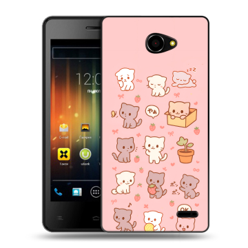 Пластиковый чехол на Fly Iq4403 Energie 3 с принтом Hello Kitty Хелоу Кити Пластиковый чехол на Fly Iq4403 Energie 3 с принтом Hello Kitty Хелоу Кити