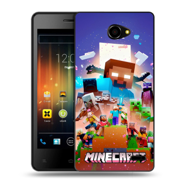 Пластиковый чехол на Fly Iq4403 Energie 3 с принтом Майнкрафт Minecraft