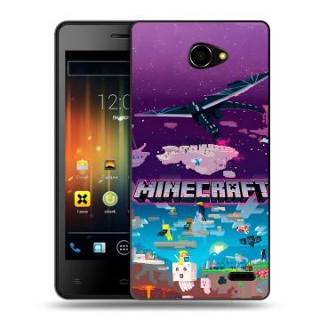 Пластиковый чехол на Fly Iq4403 Energie 3 с принтом Майнкрафт Minecraft Пластиковый чехол на Fly Iq4403 Energie 3 с принтом Майнкрафт Minecraft