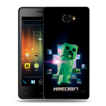 Пластиковый чехол на Fly Iq4403 Energie 3 с принтом Майнкрафт Minecraft Пластиковый чехол на Fly Iq4403 Energie 3 с принтом Майнкрафт Minecraft