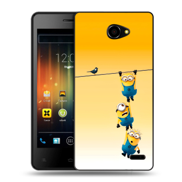 Пластиковый чехол на Fly Iq4403 Energie 3 с принтом Миньоны Пластиковый чехол на Fly Iq4403 Energie 3 с принтом Миньоны