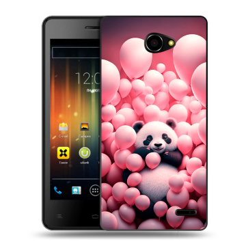 Пластиковый чехол на Fly Iq4403 Energie 3 с принтом Панда Пластиковый чехол на Fly Iq4403 Energie 3 с принтом Панда