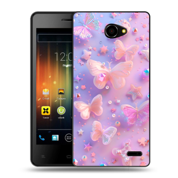 Пластиковый чехол на Fly Iq4403 Energie 3 с принтом Бабочки