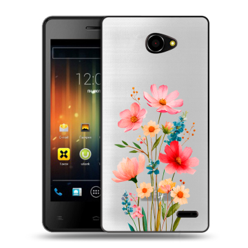 Пластиковый чехол на Fly Iq4403 Energie 3 с принтом Цветы