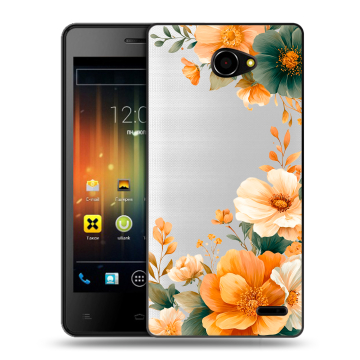 Пластиковый чехол на Fly Iq4403 Energie 3 с принтом Цветы принт
