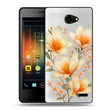 Пластиковый чехол на Fly Iq4403 Energie 3 с принтом Цветы