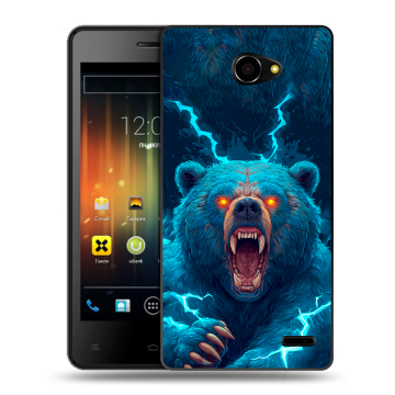 Пластиковый чехол на Fly Iq4403 Energie 3 с принтом Медведь