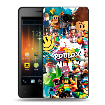 Пластиковый чехол на Fly Iq4403 Energie 3 с принтом Roblox Роблокс