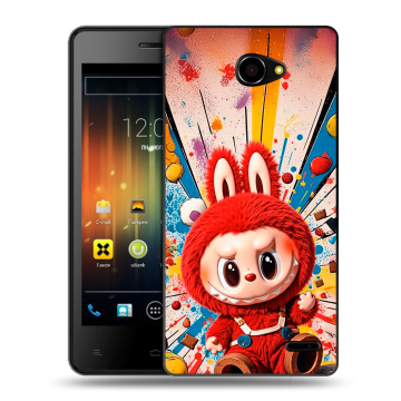 Пластиковый чехол на Fly Iq4403 Energie 3 с принтом Labubu Лабубу Пластиковый чехол на Fly Iq4403 Energie 3 с принтом Labubu Лабубу