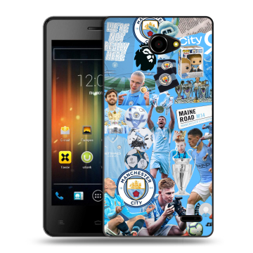Пластиковый чехол на Fly Iq4403 Energie 3 с принтом Man City Манчестер Сити