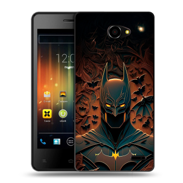 Пластиковый чехол на Fly Iq4403 Energie 3 с принтом Batman Бэтмен