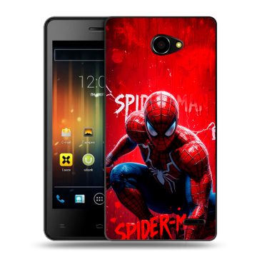 Пластиковый чехол на Fly Iq4403 Energie 3 с принтом Spiderman Человек паук