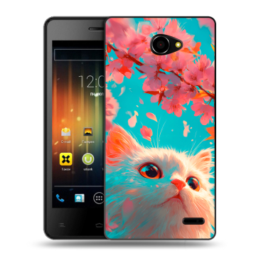 Пластиковый чехол на Fly Iq4403 Energie 3 с принтом Красивый кот