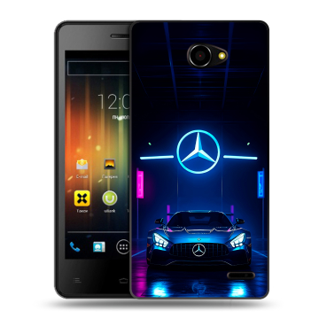 Пластиковый чехол на Fly Iq4403 Energie 3 с принтом Mercedes Мерседес Пластиковый чехол на Fly Iq4403 Energie 3 с принтом Mercedes Мерседес