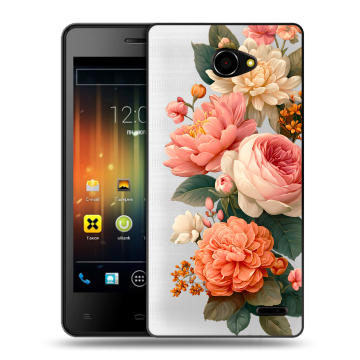 Пластиковый чехол на Fly Iq4403 Energie 3 с принтом цветы