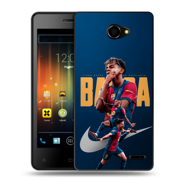 Пластиковый чехол на Fly Iq4403 Energie 3 с принтом Барселона Barca Yamal Пластиковый чехол на Fly Iq4403 Energie 3 с принтом Барселона Barca Yamal