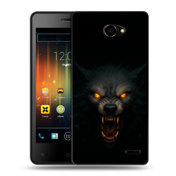Пластиковый чехол на Fly Iq4403 Energie 3 с принтом Волк