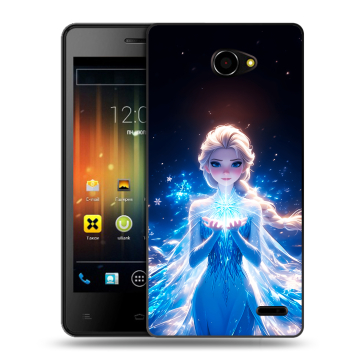 Пластиковый чехол на Fly Iq4403 Energie 3 с принтом Холодное сердце Frozen Пластиковый чехол на Fly Iq4403 Energie 3 с принтом Холодное сердце Frozen