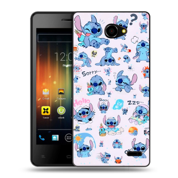 Пластиковый чехол на Fly Iq4403 Energie 3 с принтом Лило и Стич