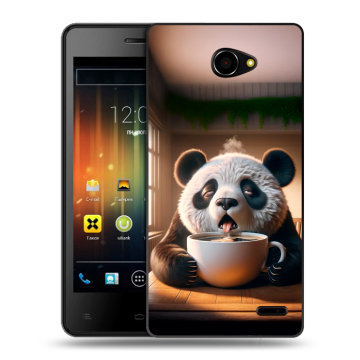 Пластиковый чехол на Fly Iq4403 Energie 3 с принтом смешная панда Пластиковый чехол на Fly Iq4403 Energie 3 с принтом смешная панда