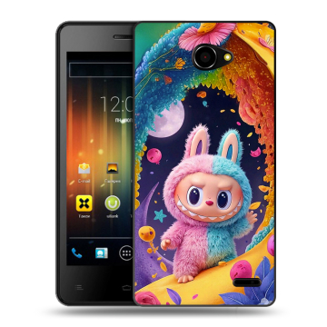 Пластиковый чехол на Fly Iq4403 Energie 3 с принтом Labubu Лабубу Пластиковый чехол на Fly Iq4403 Energie 3 с принтом Labubu Лабубу