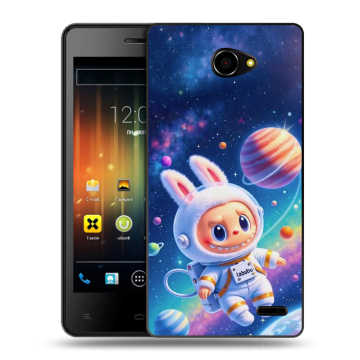 Пластиковый чехол на Fly Iq4403 Energie 3 с принтом Labubu Лабубу Пластиковый чехол на Fly Iq4403 Energie 3 с принтом Labubu Лабубу