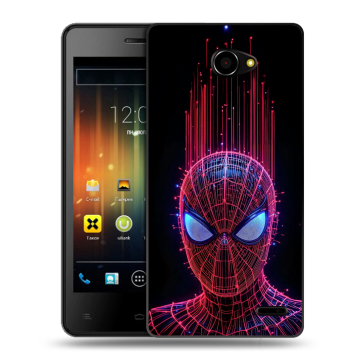 Пластиковый чехол на Fly Iq4403 Energie 3 с принтом Spiderman Человек паук Пластиковый чехол на Fly Iq4403 Energie 3 с принтом Spiderman Человек паук