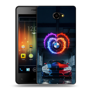 Пластиковый чехол на Fly Iq4403 Energie 3 с принтом BMW БМВ Пластиковый чехол на Fly Iq4403 Energie 3 с принтом BMW БМВ