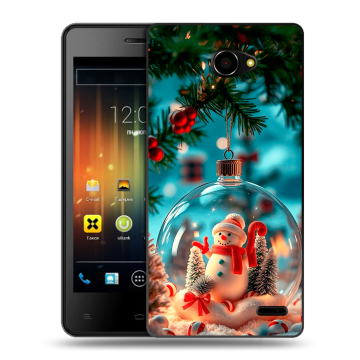 Пластиковый чехол на Fly Iq4403 Energie 3 с принтом Новый год