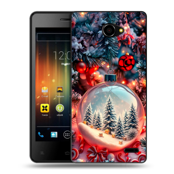 Пластиковый чехол на Fly Iq4403 Energie 3 с принтом Новый год
