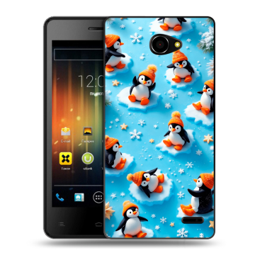 Пластиковый чехол на Fly Iq4403 Energie 3 с принтом Новый год