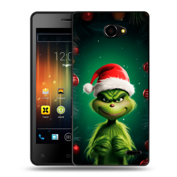 Пластиковый чехол на Fly Iq4403 Energie 3 с принтом Гринч Новый год Рождество